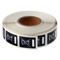 Brady Pre-Printed Adhesive Label, Fixing Type Adhesive, White Text on Black Background, Size 15mm x 20mm, Quantity 805534