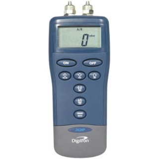 Digitron 2000P Differential Digital Pressure Meter With 2 Pressure Ports, Max Pressure Measurement 1 bar 2028P7-1BAR