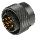 Amphenol Limited MIL Spec Circular Connector 8 Contacts Brass Straight 12 Shell Size Cable Mount, Model 62GB-56T12-08SN