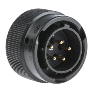 Amphenol Limited MIL Spec Circular Connector Brass Straight 5 Way Cable MIL-DTL-26482 Male Contacts Olive 62GB-56T14-05PN