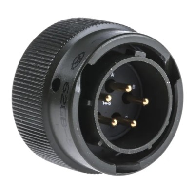 Amphenol Limited MIL Spec Circular Connector Brass Straight 5 Way Cable MIL-DTL-26482 Male Contacts Olive 62GB-56T14-05PN