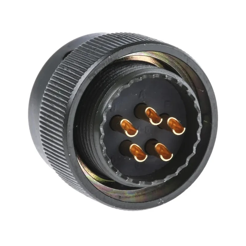 Amphenol Limited MIL Spec Circular Connector Brass Straight 5 Way Cable MIL-DTL-26482 Male Contacts Olive 62GB-56T14-05PN