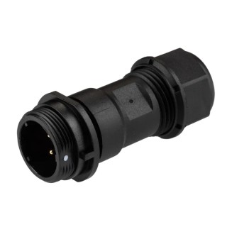 RS PRO Circular Connector Cable Mount 2 Contacts Socket Male IP68 500V 10A Polyamide 66 124-6649