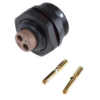 RS PRO Industrial Circular Connector 2 Contacts Front Mount Socket Female IP68 500V 10A 124-6652