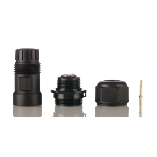 RS PRO Circular Connector, 4 Contacts, Cable Mount, Standard Size, Socket Female, IP68, 500V, 5A, Gold Plated Brass 124-6648