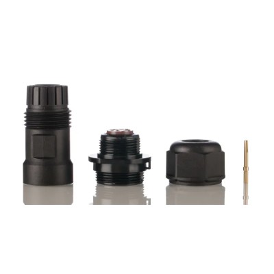 RS PRO Circular Connector, 4 Contacts, Cable Mount, Standard Size, Socket Female, IP68, 500V, 5A, Gold Plated Brass 124-6648