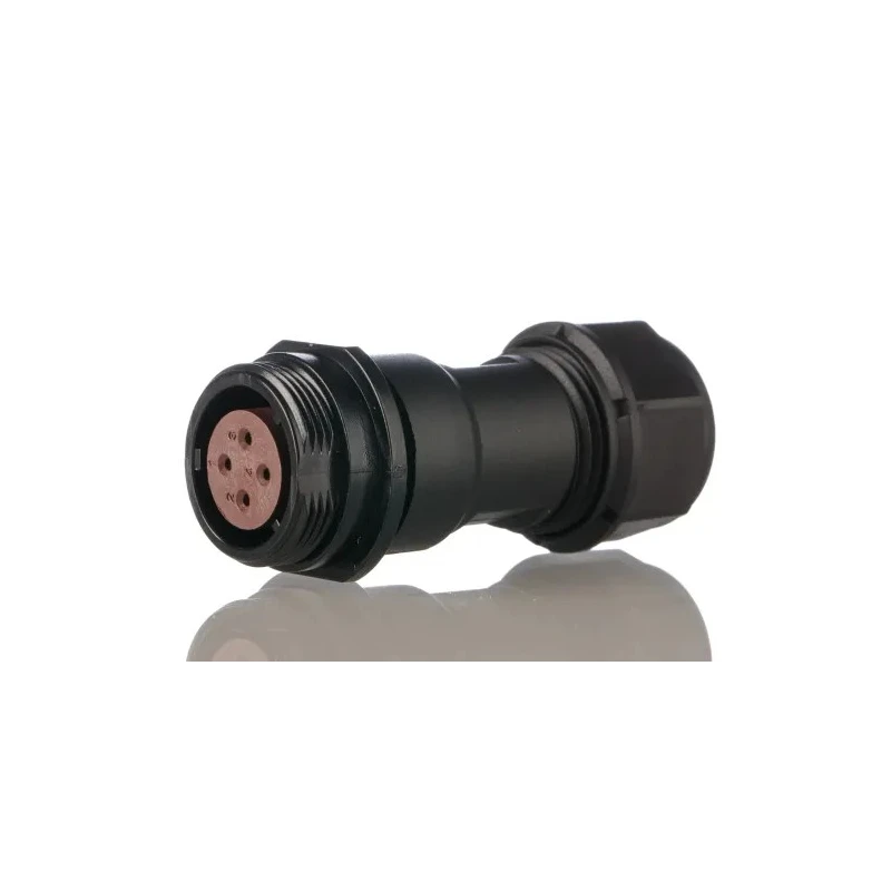 RS PRO Circular Connector, 4 Contacts, Cable Mount, Standard Size, Socket Female, IP68, 500V, 5A, Gold Plated Brass 124-6648