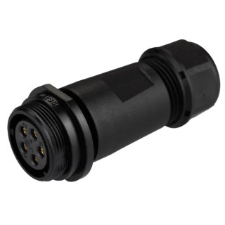 RS PRO Industrial Circular Connector 5 Contacts Cable Socket Female Threaded Mating IP68, 500V, 10A 124-6666