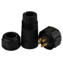 RS PRO Industrial Circular Connector, 2 Contacts, 500V, 10A, Cable Mount, Socket, Male, IP68, Threaded Mating 124-6668