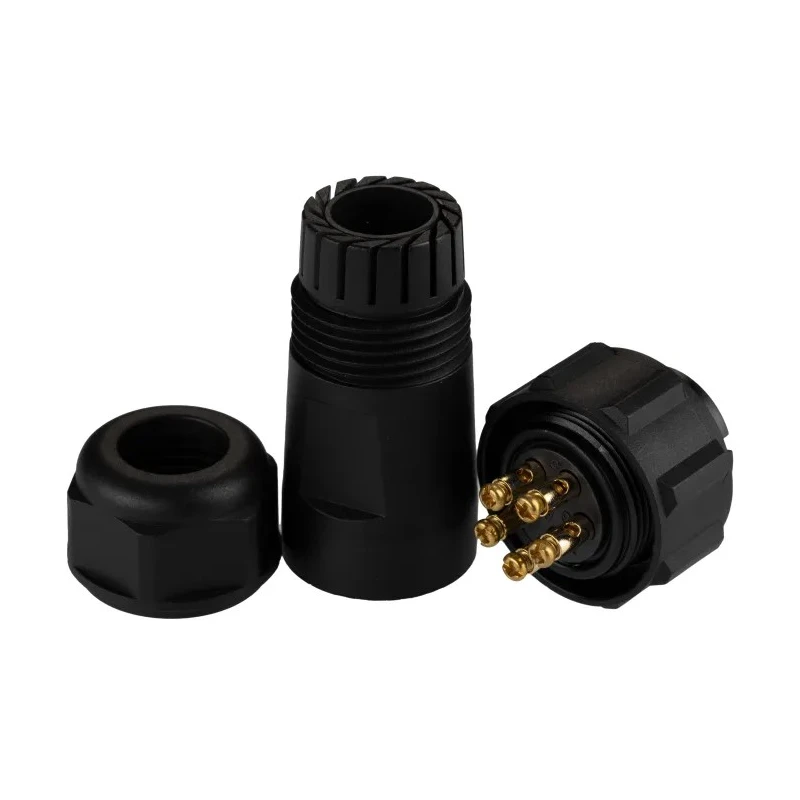 RS PRO Industrial Circular Connector, 2 Contacts, 500V, 10A, Cable Mount, Socket, Male, IP68, Threaded Mating 124-6668