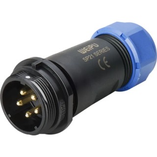 RS PRO Industrial Circular Connector, 3 Contacts, Cable Mount Socket, Male Contact, Standard Size, Threaded IP68 124-6669