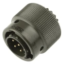 Amphenol Limited Mil Spec Circular Connector 7 Contacts Brass Straight 500, 700V AC 7.5A Shell Size 10 62GB-56T10-07PN