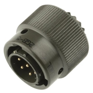 Amphenol Limited Mil Spec Circular Connector 7 Contacts Brass Straight 500, 700V AC 7.5A Shell Size 10 62GB-56T10-07PN