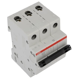 ABB ComPact Home SH200 Miniature Circuit Breaker, 3-Pole, 20A, Type B, 440V AC, 6 kA Breaking Capacity SH200