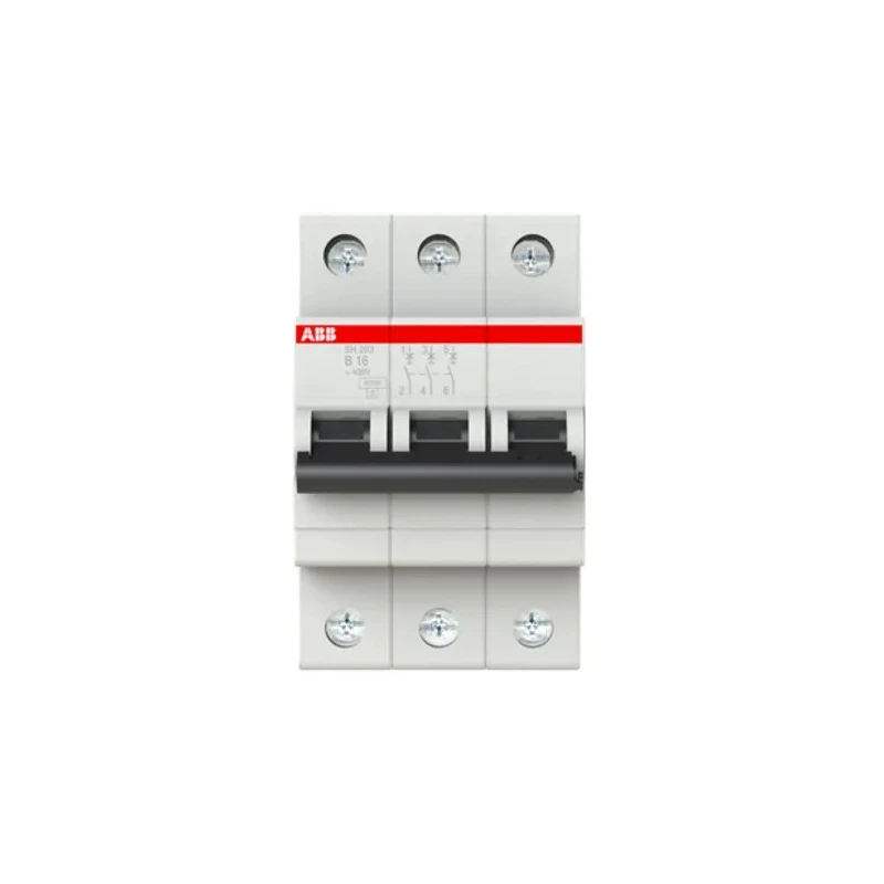 ABB ComPact Home Miniature Circuit Breaker 3-Pole 16A Type B 440V AC 6 kA Breaking Capacity SH200