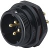 RS PRO Industrial Circular Connector Socket, Male, 2 Contacts, Front Mount, IP68, 500V, 10A, Threaded Mating, Model 124-6674