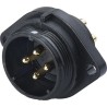 RS PRO Circular Connector 2 Contacts Flange Mount Socket Male 500V 10A IP68 124-6680