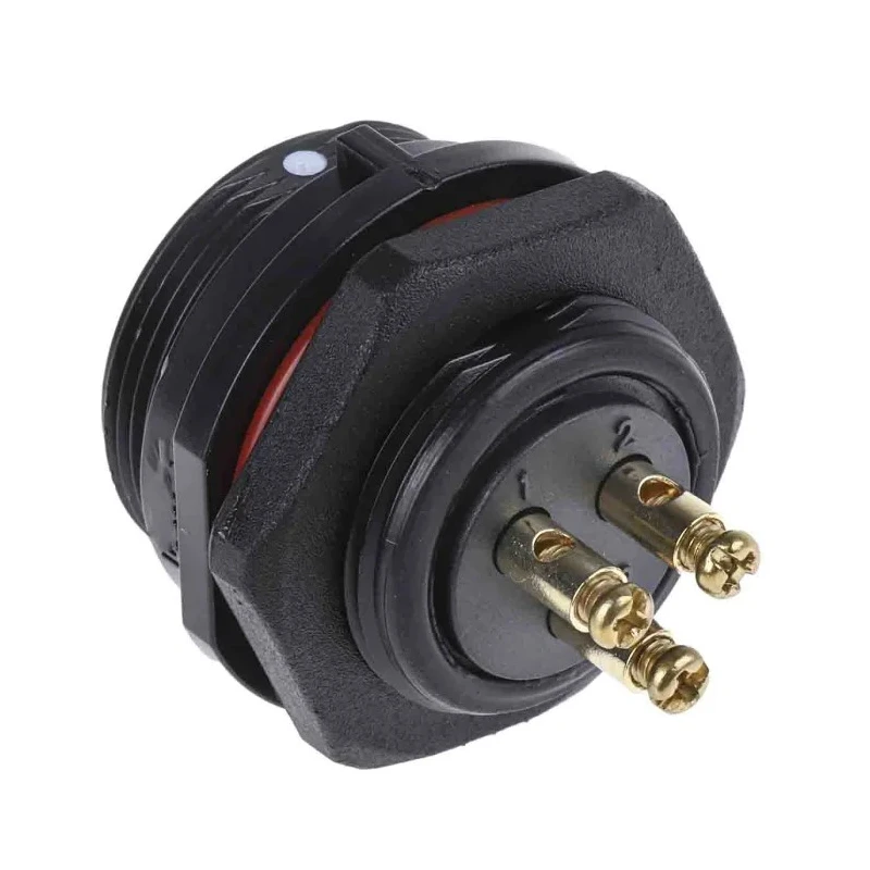 RS PRO Circular Connector 3 Contacts Front Mount Socket Male IP68 500V 10A Polyamide 66 RS PRO 124-6675