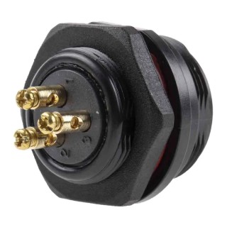 RS PRO Industrial Circular Connector, 3 Contacts, Front Mount Socket, Female, Screw Termination, IP68, 500V, 10A 124-6672
