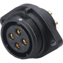 RS PRO Industrial Circular Connector, 3 Contacts, Flange Mount, Socket Female, 10A, 500V, IP68, Polyamide 66 Shell 124-6678