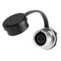 RS PRO Circular Connector, 2 Contacts, Front Mount, M12 Socket Female, IP67, 250V, 13A, Chrome Plated Brass Housing 124-6705