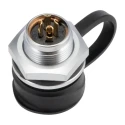RS PRO Industrial Circular Connector Socket, 4 Contacts, Front Mount, M12 Size, Female, IP67, 5A, 200V, Chrome 124-6707