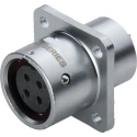 RS PRO Circular Connector, 4 Contacts, Flange Mount, M12 Size, Socket Female, IP67, Push Pull, 200V, 5A, Chrome 124-6711