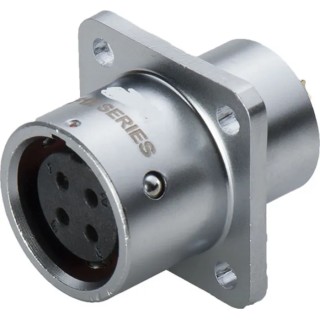RS PRO Circular Connector, 4 Contacts, Flange Mount, M12 Size, Socket Female, IP67, Push Pull, 200V, 5A, Chrome 124-6711