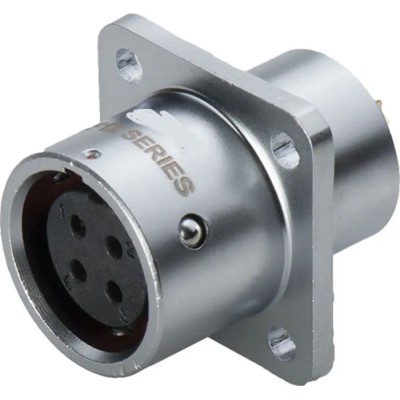 RS PRO Circular Connector, 4 Contacts, Flange Mount, M12 Size, Socket Female, IP67, Push Pull, 200V, 5A, Chrome 124-6711