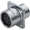 RS PRO Circular Connector, 4 Contacts, Flange Mount, M12 Size, Socket Female, IP67, Push Pull, 200V, 5A, Chrome 124-6711