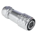 RS PRO Circular Connector, 5 Contacts, Cable Mount, M12 Plug Female, IP67, 180V, 5A, Chrome Plated Brass 124-6734