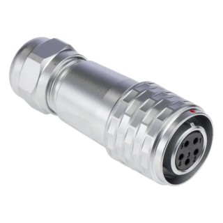 RS PRO Circular Connector, 5 Contacts, Cable Mount, M12 Plug Female, IP67, 180V, 5A, Chrome Plated Brass 124-6734
