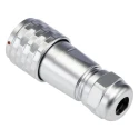 RS PRO Circular Connector, 3 Contacts, Cable Mount, M12 Connector, Plug, Female, IP67, 13A, 250V, Push-Pull, Chrome 124-6732