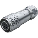RS PRO Industrial Circular Connector, 4 Contacts, Cable Mount Plug, Male, M12, 5A, 200V, IP67, Push Pull, Chrome 124-6741