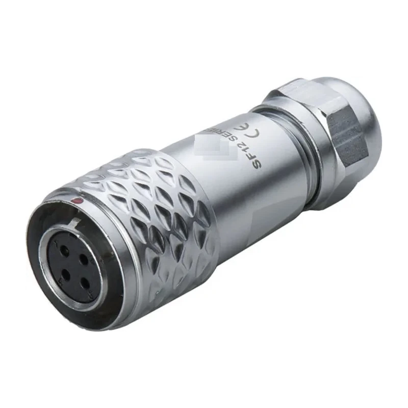 RS PRO Industrial Circular Connector, 4 Contacts, Cable Mount Plug, Male, M12, 5A, 200V, IP67, Push Pull, Chrome 124-6741