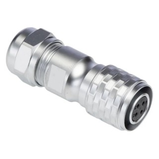 RS PRO Circular Connector 4 Contacts Cable M12 Connector Plug Female IP67 124-6737