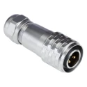 RS PRO Industrial Circular Connector, 3 Contacts, Cable Mount, M12 Size, Plug Male, IP67 Rated, 250V, 13A, Chrome 124-6740