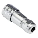 RS PRO Industrial Circular Connector, 3 Contacts, Cable Mount, M12 Size, Plug Male, IP67 Rated, 250V, 13A, Chrome 124-6740