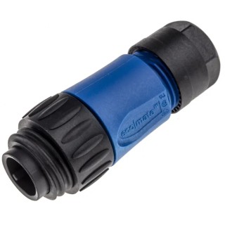 Amphenol Industrial Circular Connector 6 Contacts Cable Standard Plug Male IP67 Ecomate M Series C01610H00601010