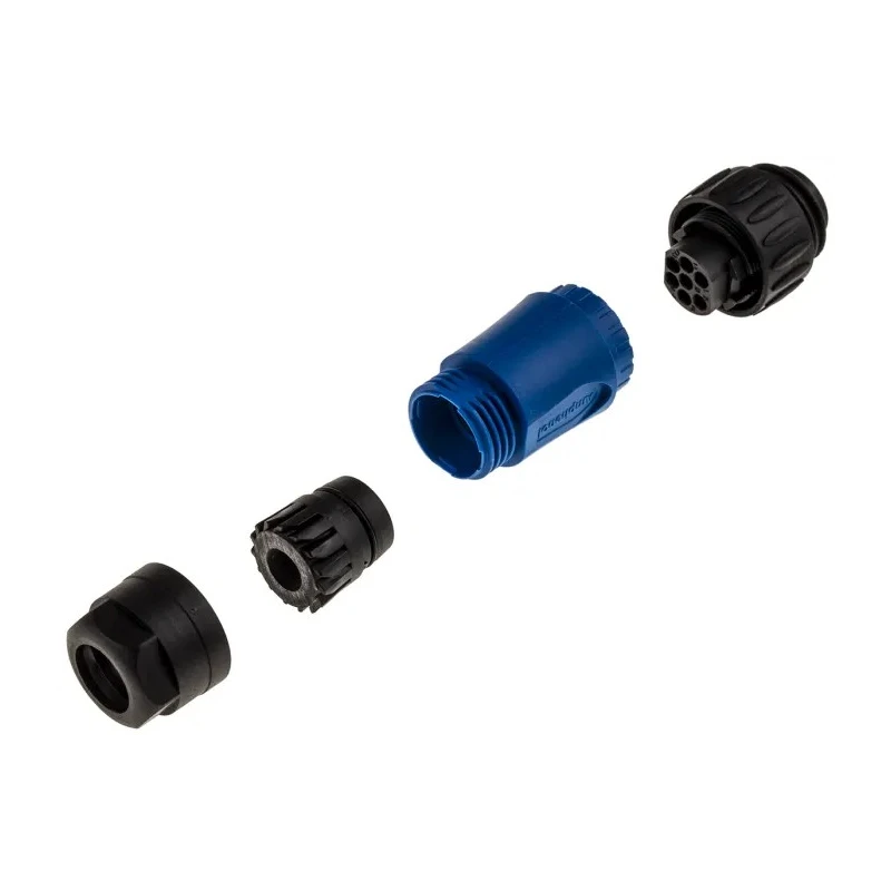Amphenol Industrial Circular Connector 6 Contacts Cable Standard Plug Male IP67 Ecomate M Series C01610H00600010