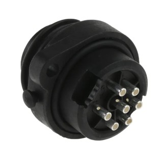 Amphenol Industrial Circular Connector, Panel Mount, 6 Contacts, Plug, Male, IP67, 250V, 10A, Polymer C01630C00610012