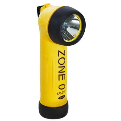 Wolf Safety IECEx/ATEX LED Torch Yellow 130 lm, Thermoplastic Housing, 200 mm Length TR-35+