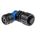 Amphenol Industrial Circular Connector Cable Plug Female 6 Contacts Right Angle IP67 250V 14A Ecomate M C01610F00600010