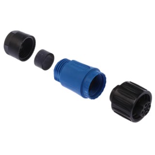 Amphenol Industrial Circular Connector 3 Contacts Cable Mount Socket Female IP67 400V 16A Ecomate M Series C01620D00310010