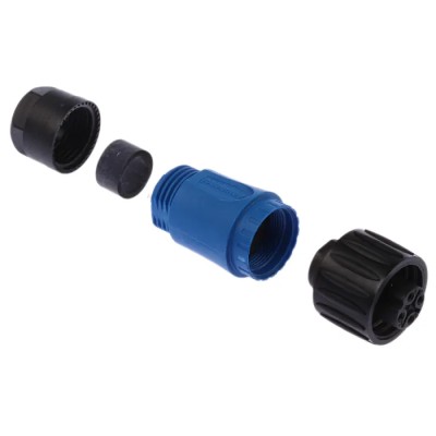 Amphenol Industrial Circular Connector 3 Contacts Cable Mount Socket Female IP67 400V 16A Ecomate M Series C01620D00310010
