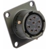 Amphenol Limited Brass Straight 8 Way Box Mount MIL Spec Circular Connector Female Olive Zinc Cobalt Shell 62GB-12E12-08SN