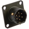 Amphenol Limited Brass Straight 7 Way Box Mount MIL Spec Circular Connector Female Olive 7.5A 500V/700V ac 62GB-12E10-07PN
