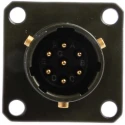 Amphenol Limited Brass Straight 7 Way Box Mount MIL Spec Circular Connector Female Olive 7.5A 500V/700V ac 62GB-12E10-07PN