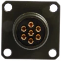 Amphenol Limited Brass Straight 7 Way Box Mount MIL Spec Circular Connector Female Olive 7.5A 500V/700V ac 62GB-12E10-07PN