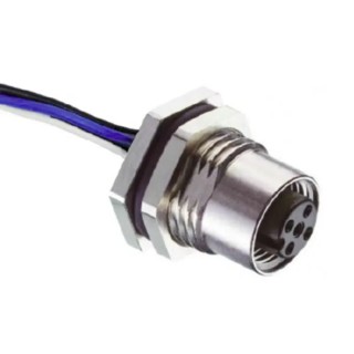 RS PRO Circular Connector Socket, Female, 4 Contacts, M12 Size, IP67 Rated, 250V, 4A, RS PRO Series 124-7077